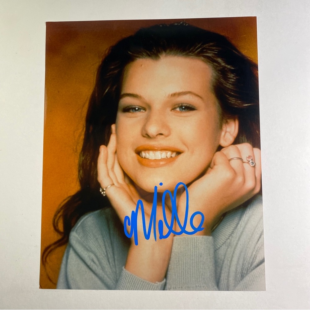 Vintage Milla Jovovich Signed Photography With Certificate Of Authenticity.